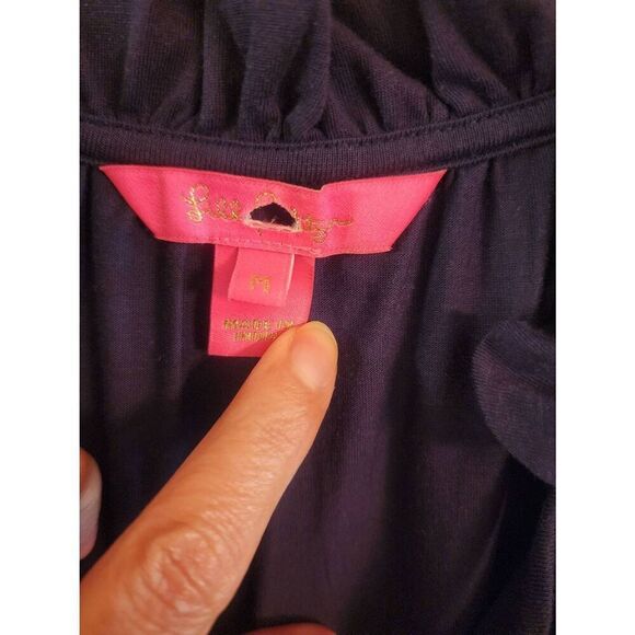 Lilly Pulitzer beloved Malone Maxi size Medium navy blue - Picture 5 of 8